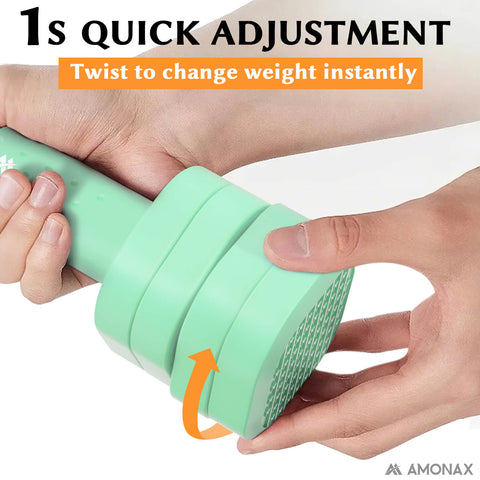 Adjustable Dumbbell Set – 4-in-1 Quick-Release ( Green 2.3kg ×2)