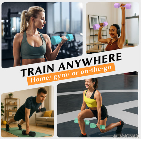 4-in-1 Adjustable Weights Dumbbells Set - Green