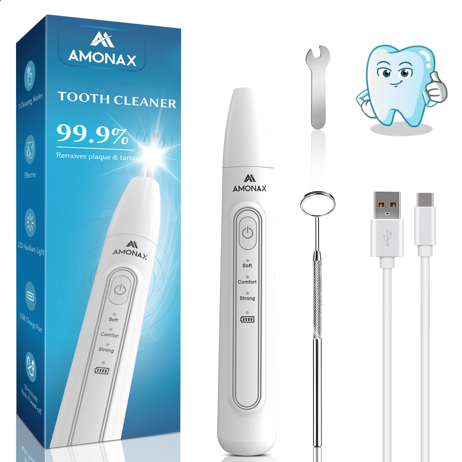 Ultrasonic Plaque Remover – Dental Cleaning Tool for Teeth & Retainers at Home
