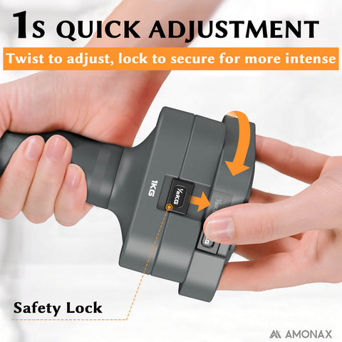 Adjustable Dumbbell Set – 5-in-1 Quick-Release ( Grey 5kg ×2)