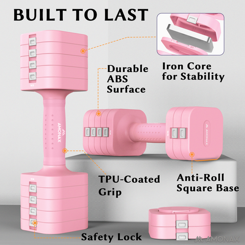 5-in-1 Adjustable Weights Dumbbells Set