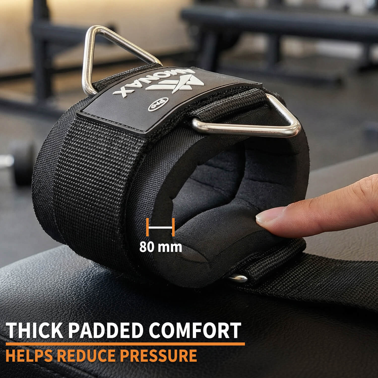 3-in-1 Gym Straps for Lifting, Cable Machines & Leg Workouts