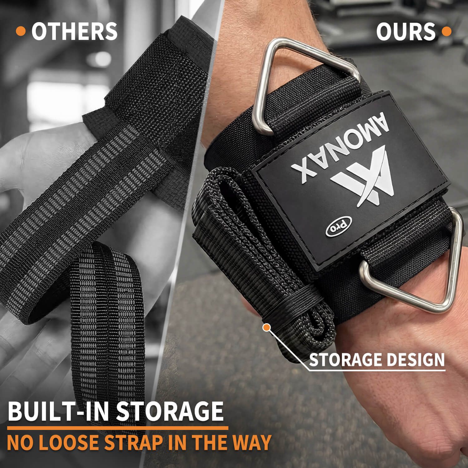 3-in-1 Gym Straps for Lifting, Cable Machines & Leg Workouts