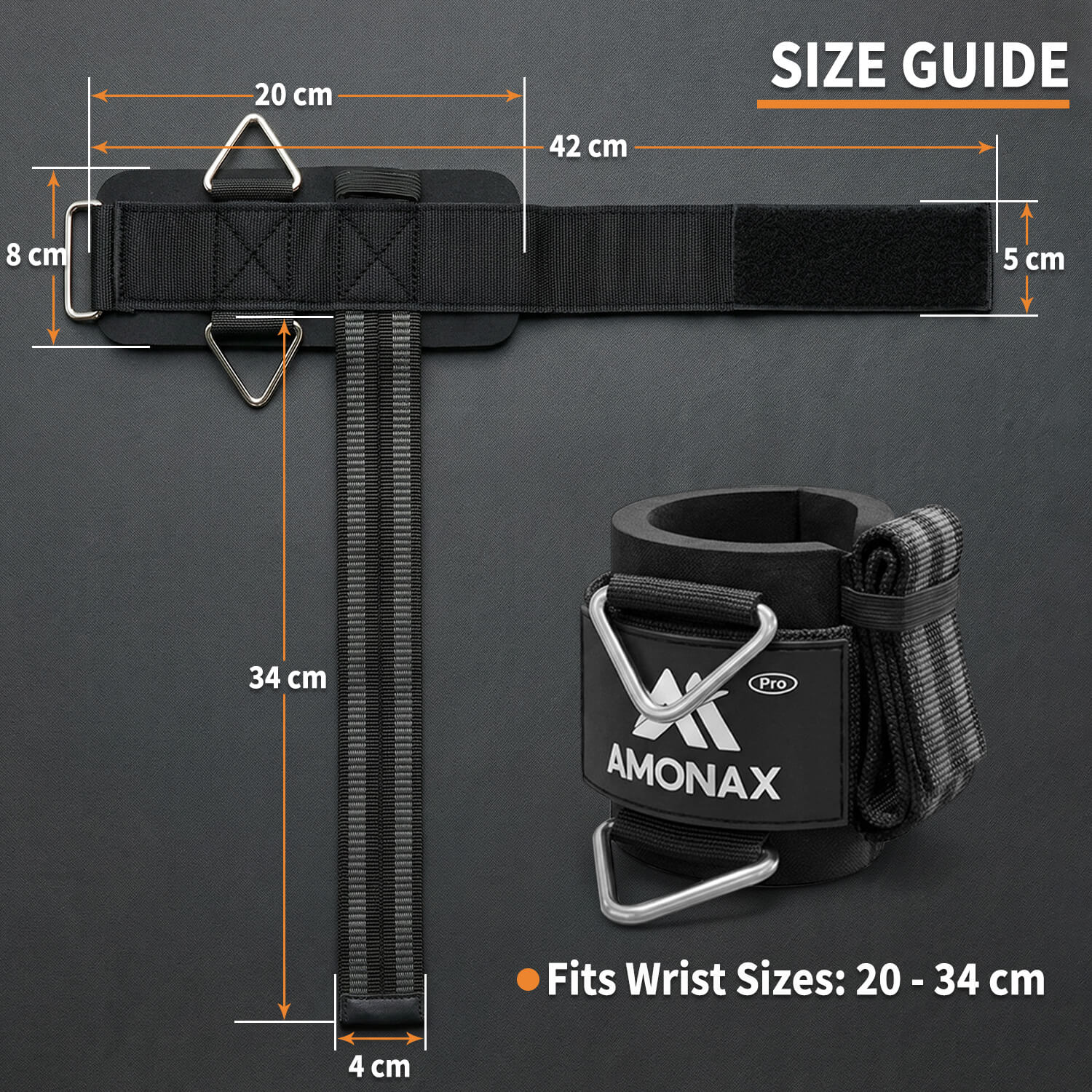 3-in-1 Gym Straps for Lifting, Cable Machines & Leg Workouts