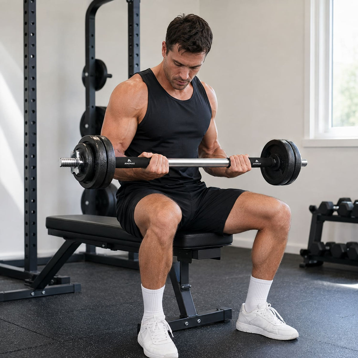 Cast Iron Adjustable Dumbbell & Barbell Set for Home Gym (15–50kg)
