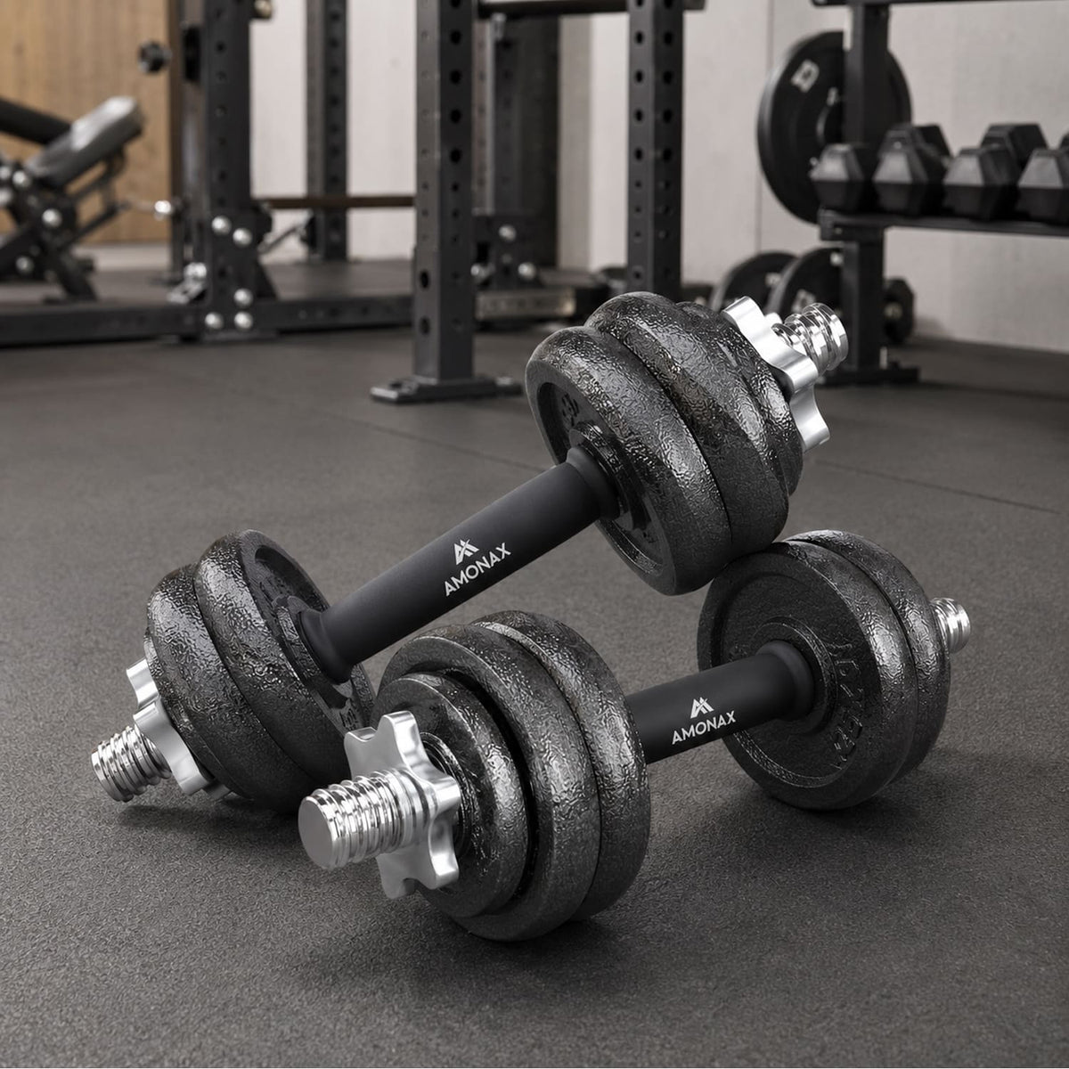 Cast Iron Adjustable Dumbbell & Barbell Set for Home Gym (15–50kg)