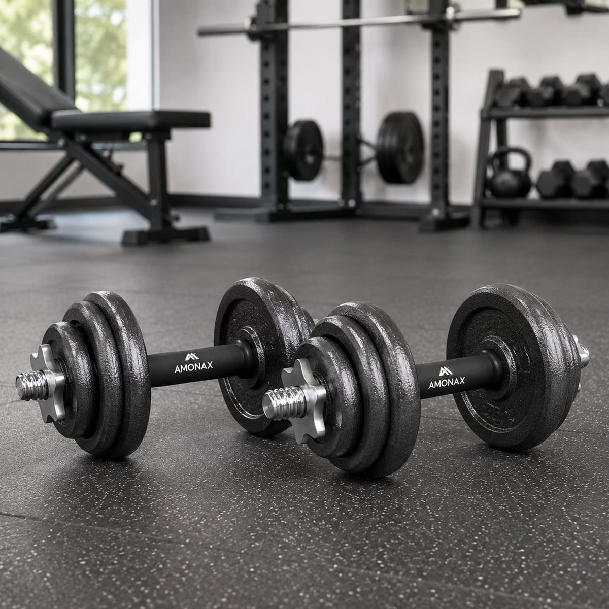 Cast Iron Adjustable Dumbbell & Barbell Set for Home Gym (15–50kg)