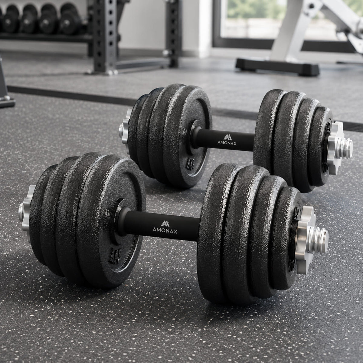 Cast Iron Adjustable Dumbbell & Barbell Set for Home Gym (15–50kg)