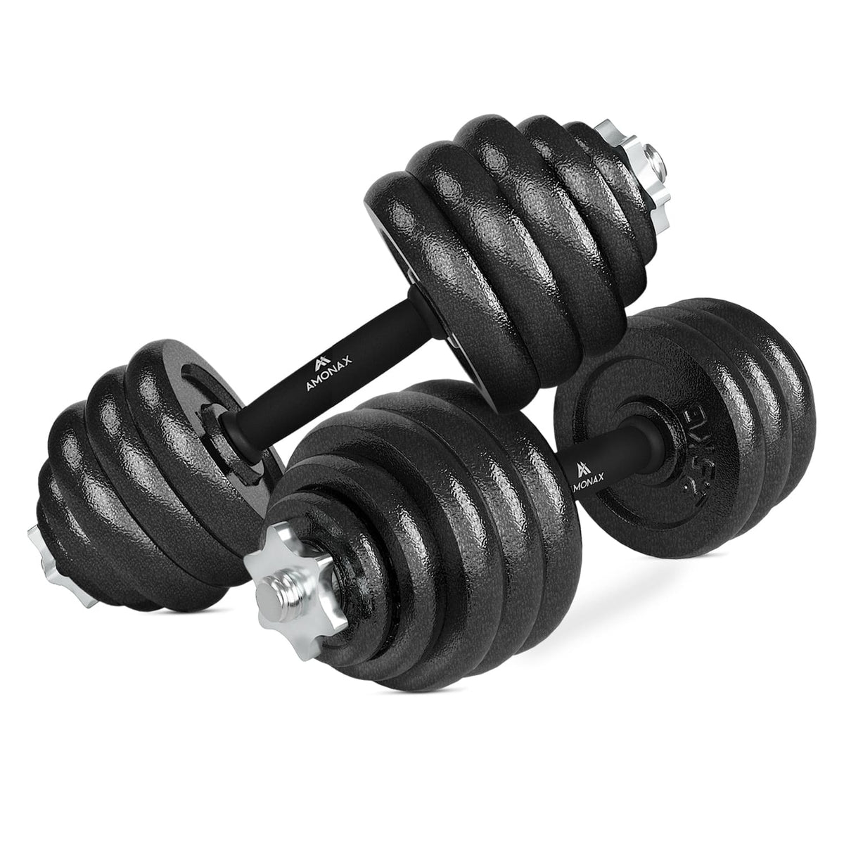 Cast Iron Adjustable Dumbbell & Barbell Set for Home Gym (15–50kg)