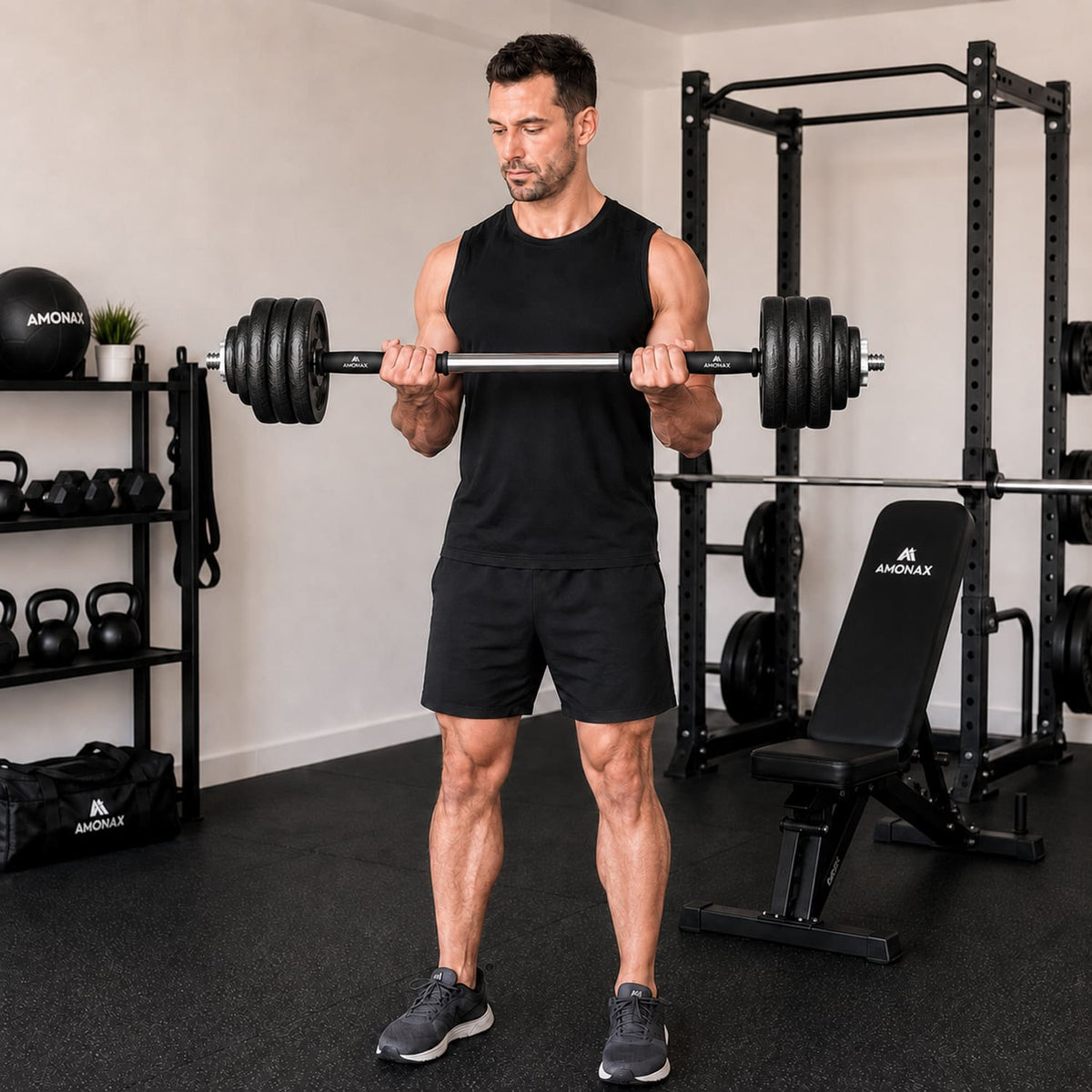 Cast Iron Adjustable Dumbbell & Barbell Set for Home Gym (15–50kg)