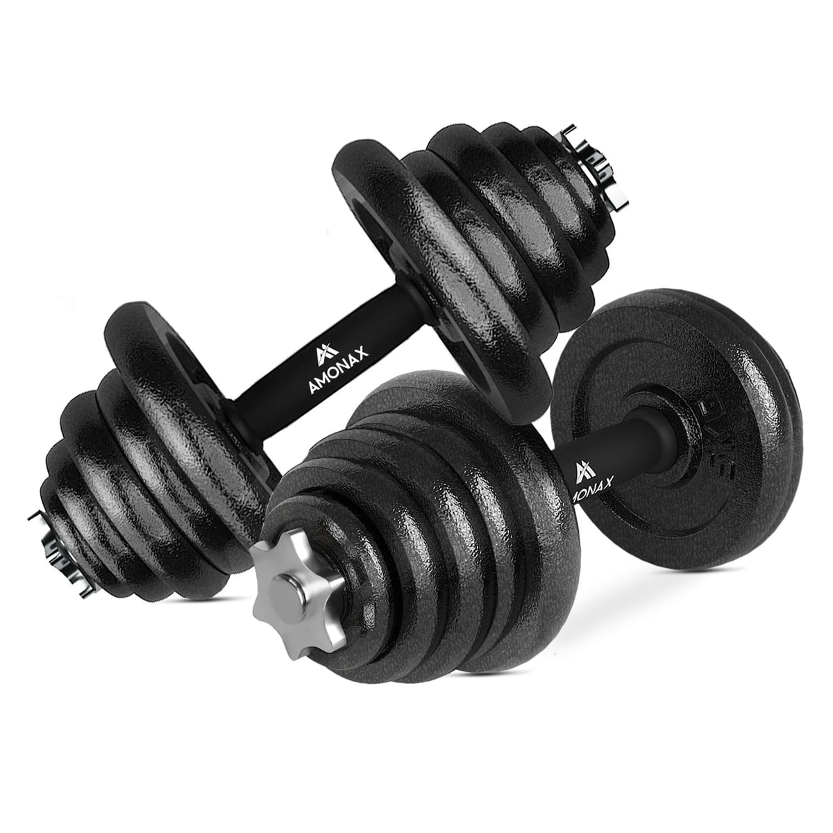 Cast Iron Adjustable Dumbbell & Barbell Set for Home Gym (15–50kg)