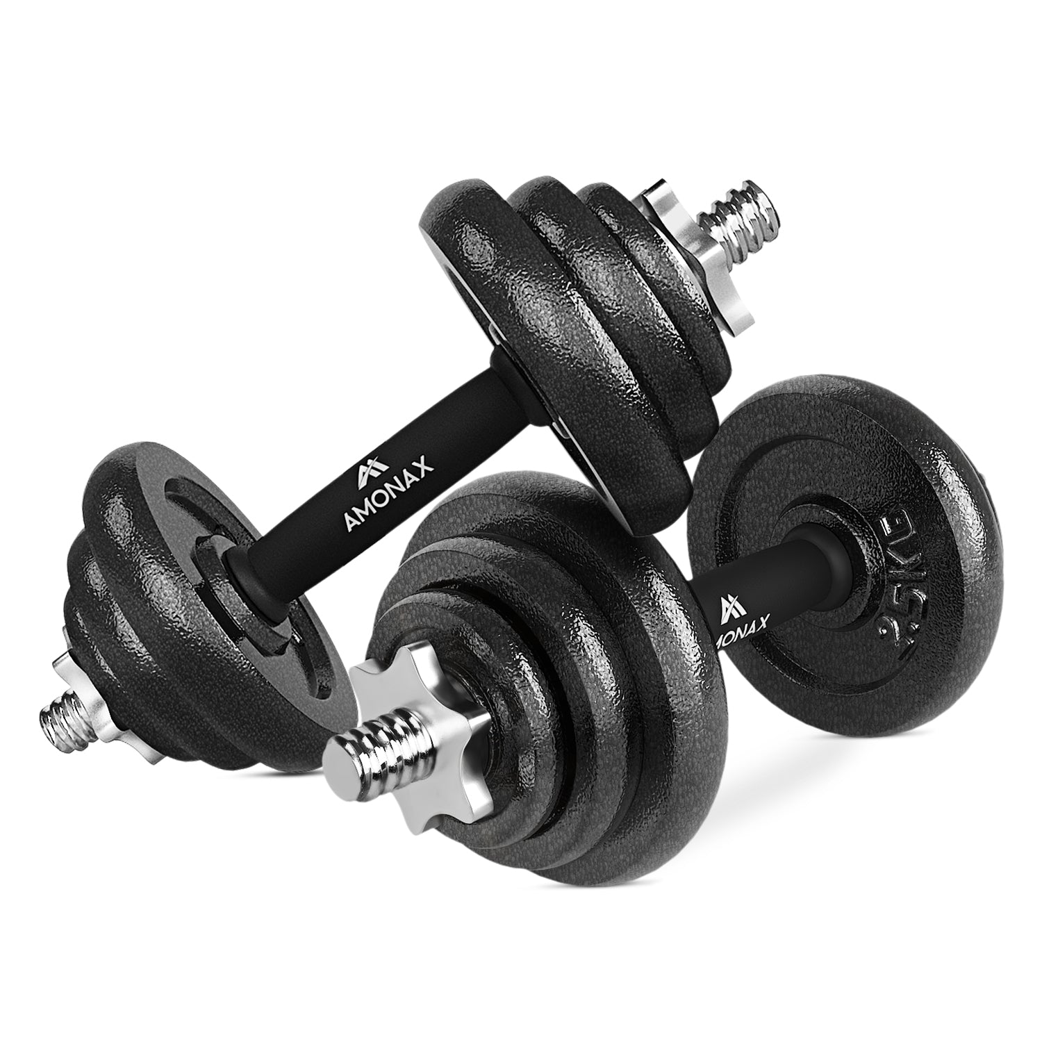 Cast Iron Adjustable Dumbbell & Barbell Set for Home Gym (15–50kg)