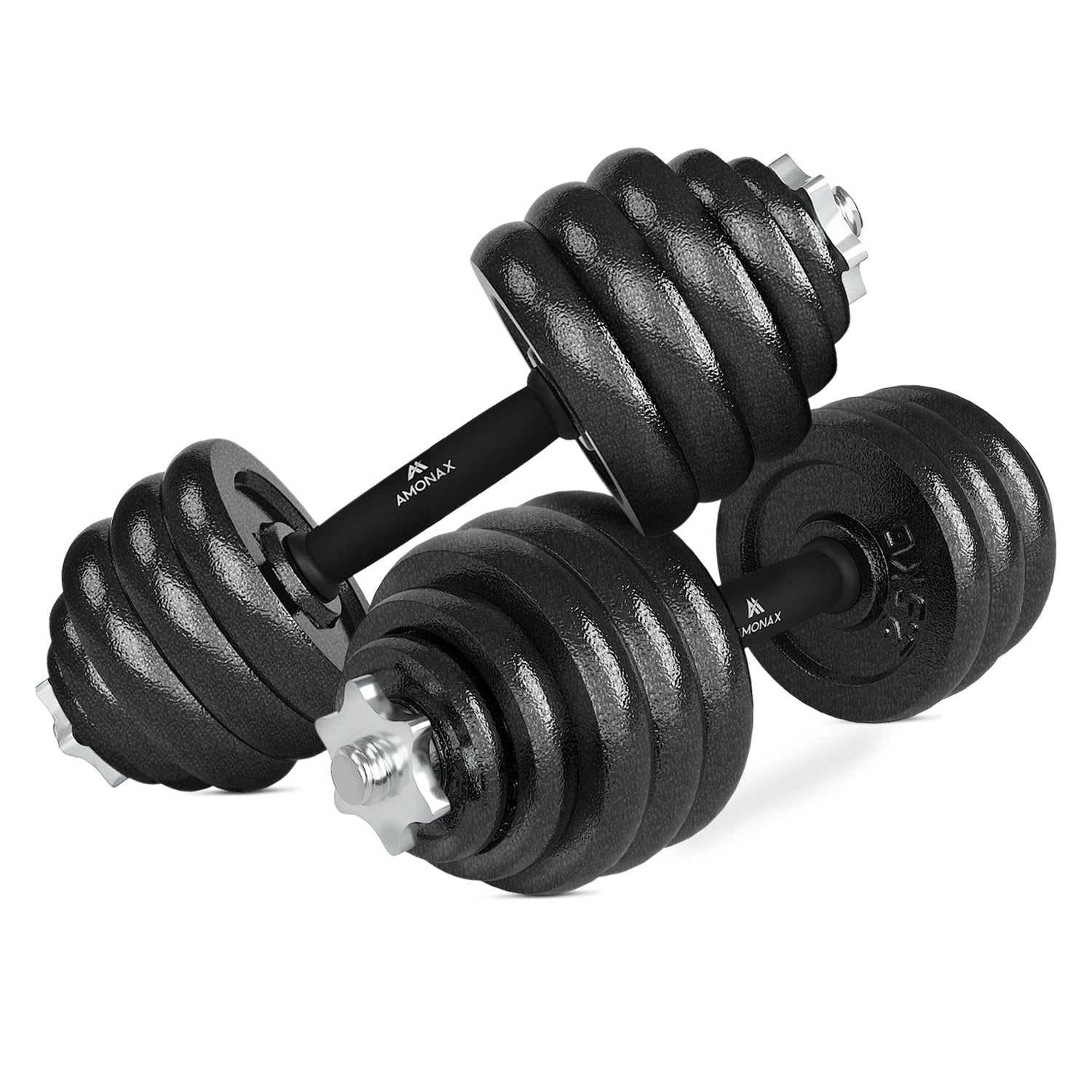 Cast Iron Adjustable Dumbbell & Barbell Set for Home Gym (15–50kg)