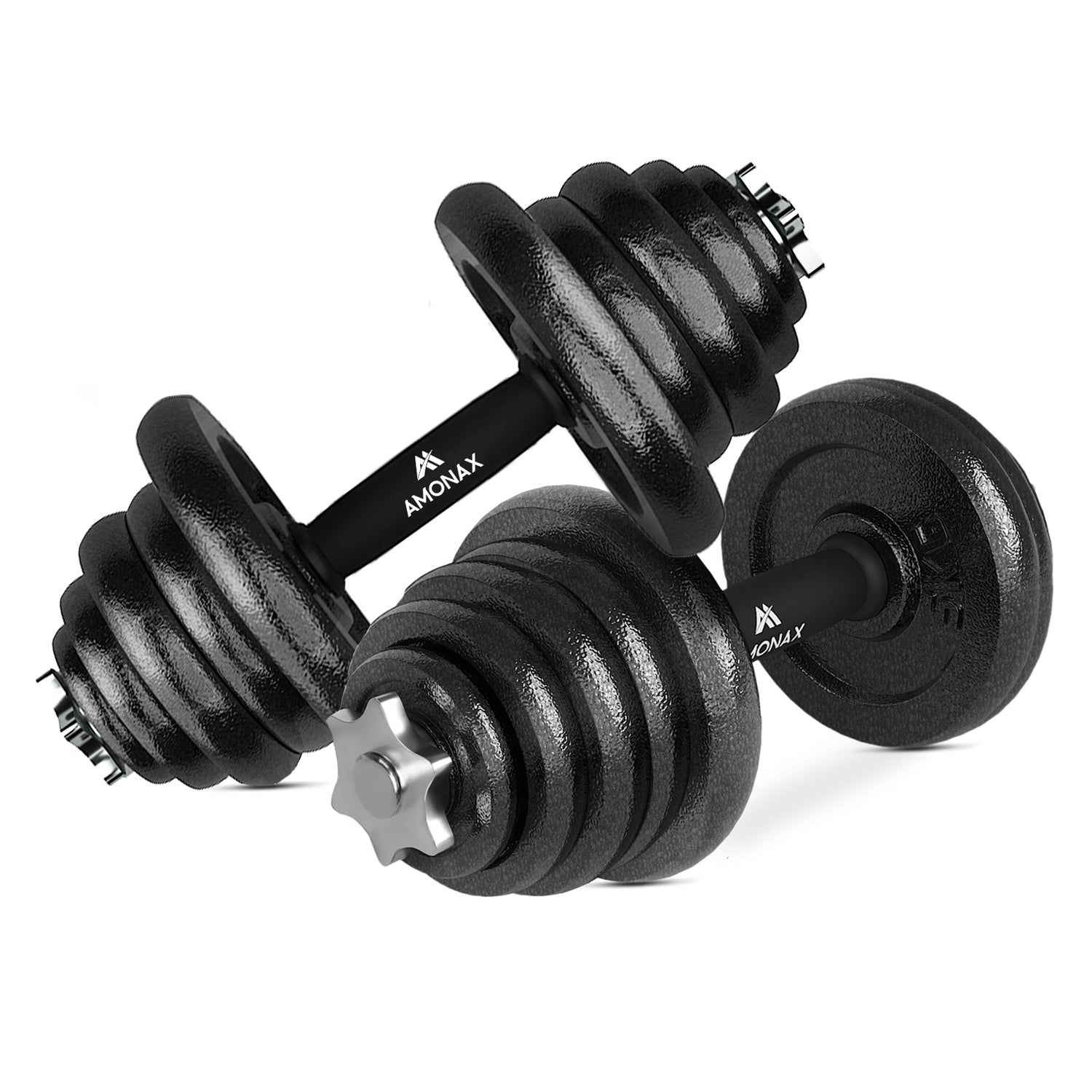 Cast Iron Adjustable Dumbbell & Barbell Set for Home Gym (15–50kg)