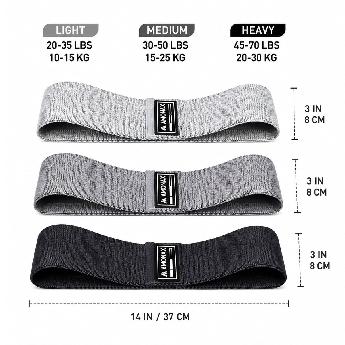 Fabric Resistance Bands for Glute and Leg Training