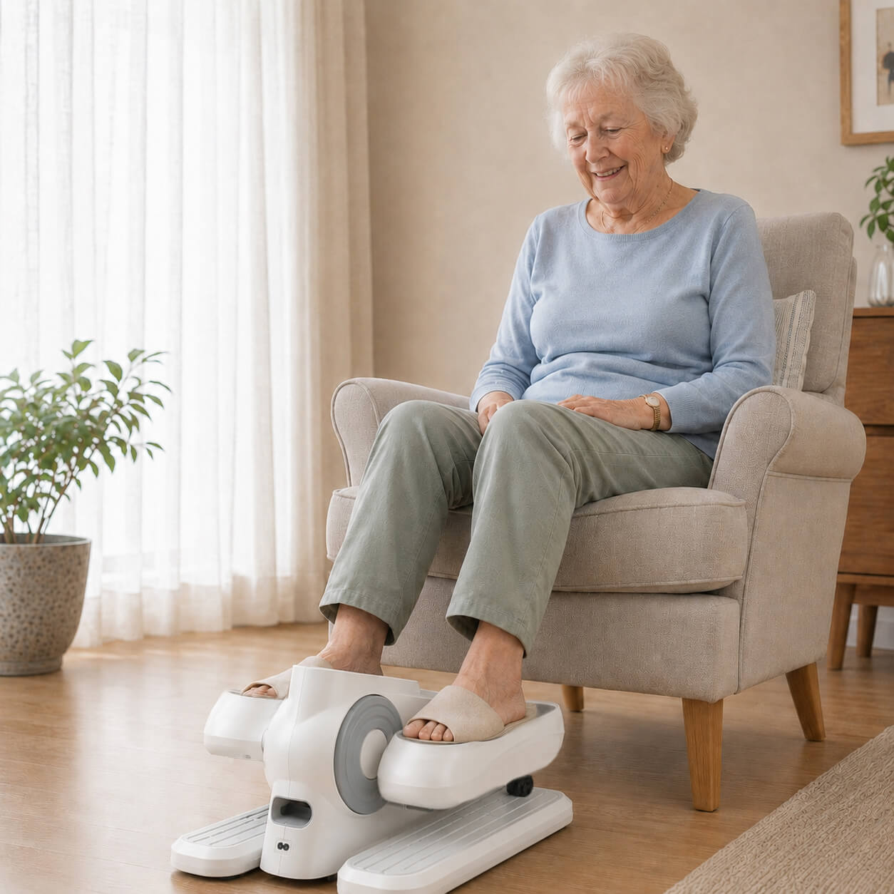 Electric Seated Pedal Exerciser for Seniors – Gentle Mobility Trainer