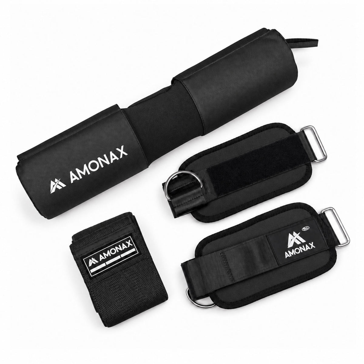 Gym Barbell Pad Set – Fitness Kit with Hip Band & Ankle Straps
