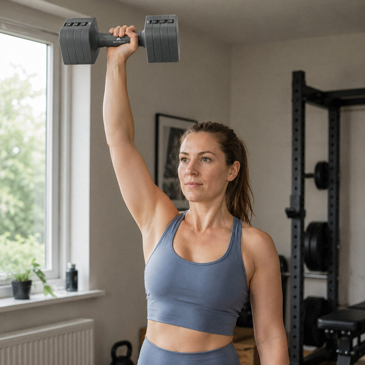 Adjustable Dumbbell Set – 5-in-1 Quick-Release (5kg ×2)