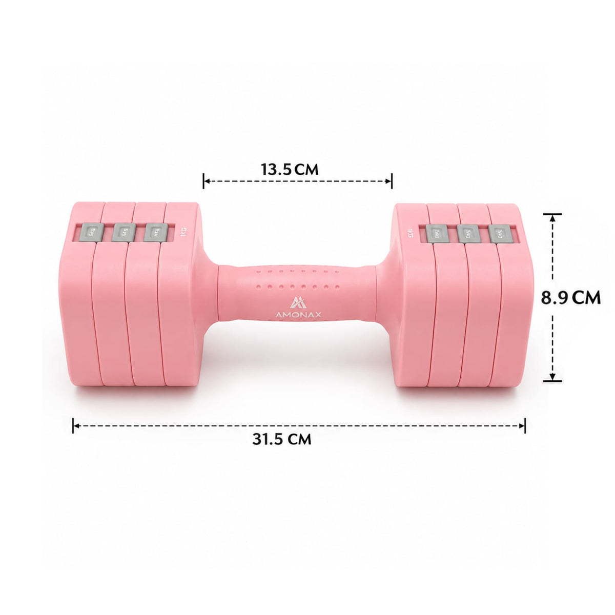Adjustable Dumbbell Set – 5-in-1 Quick-Release (5kg ×2)