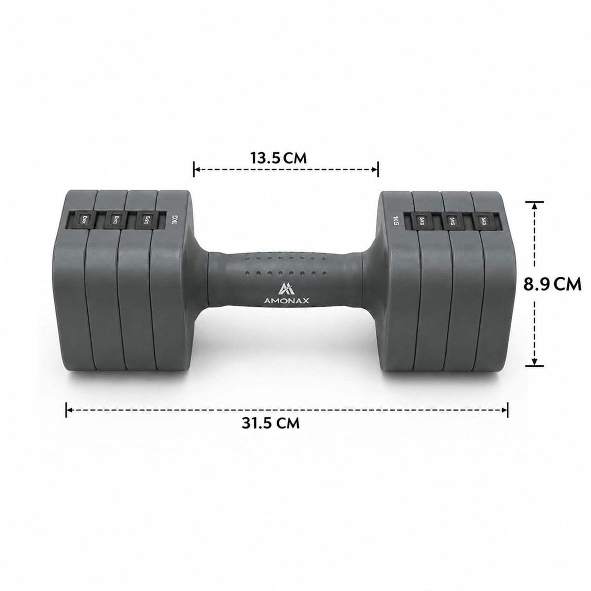 Adjustable Dumbbell Set – 5-in-1 Quick-Release (5kg ×2)