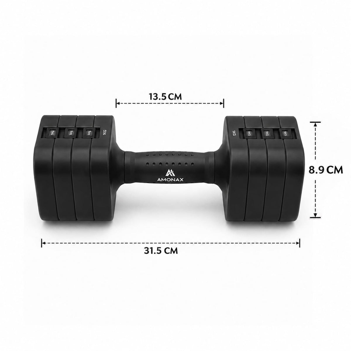 Adjustable Dumbbell Set – 5-in-1 Quick-Release (5kg ×2)