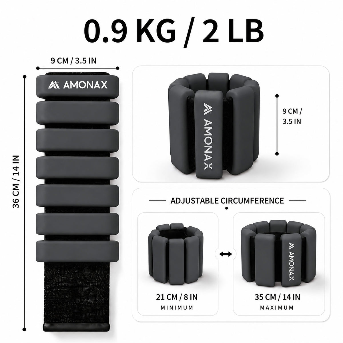 Adjustable Wrist Weights for Yoga, Walking & Home Workouts – 1lb/2lb Pair