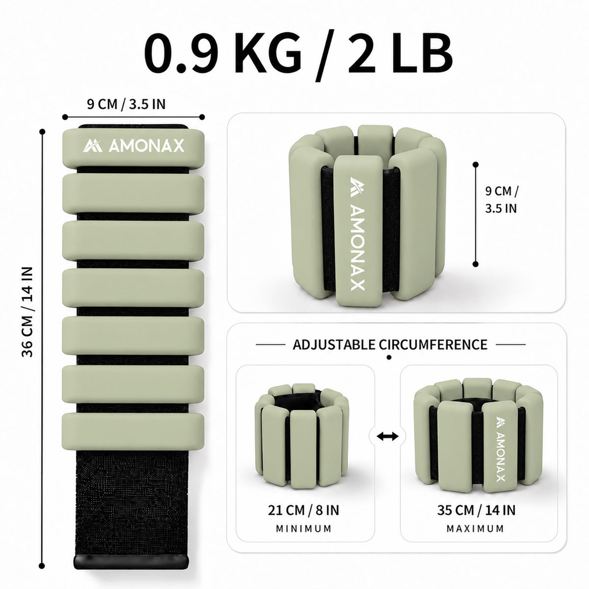 Adjustable Wrist Weights for Yoga, Walking & Home Workouts – 1lb/2lb Pair