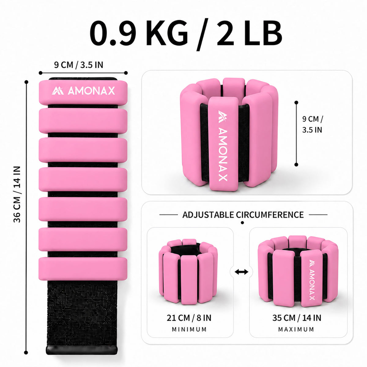 Adjustable Wrist Weights for Yoga, Walking & Home Workouts – 1lb/2lb Pair
