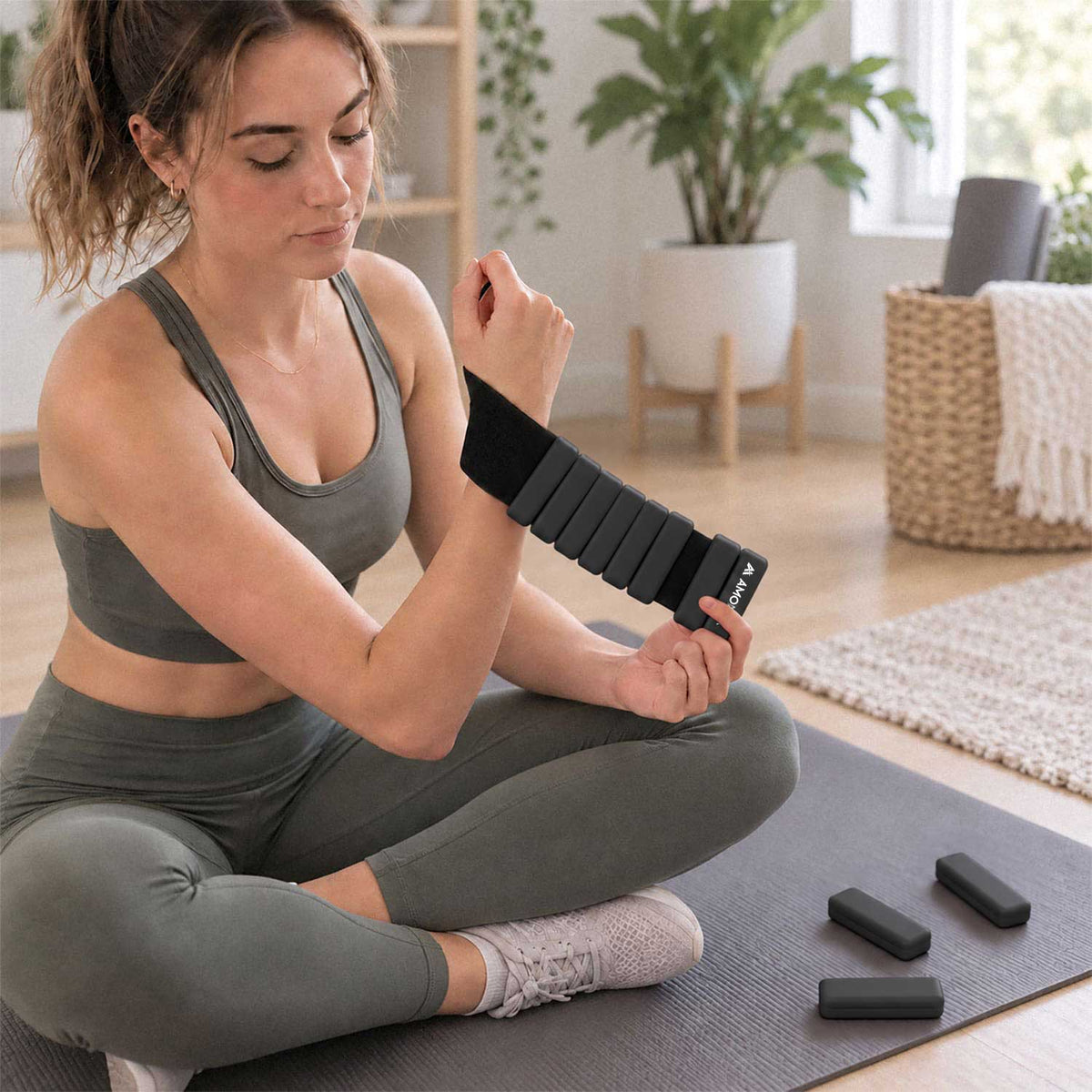 Adjustable Wrist Weights for Yoga, Walking & Home Workouts – 1lb/2lb Pair
