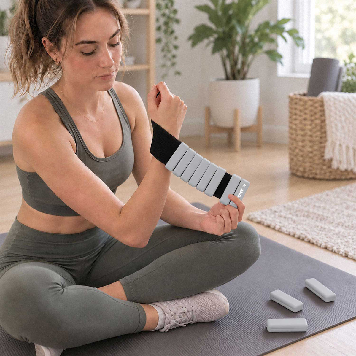 Adjustable Wrist Weights for Yoga, Walking & Home Workouts – 1lb/2lb Pair