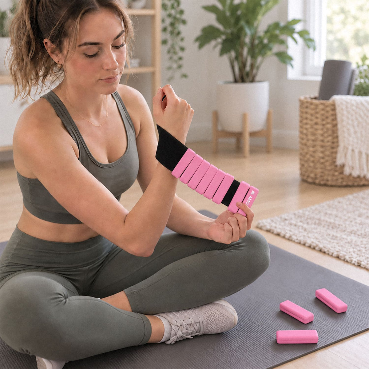 Adjustable Wrist Weights for Yoga, Walking & Home Workouts – 1lb/2lb Pair