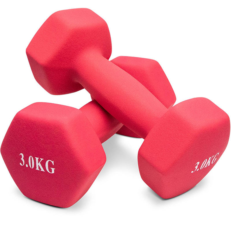 3KG Women’s Pink Hand Dumbbells Pair Set (Total 6KG Weights)