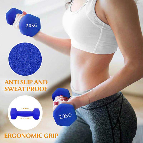 2kg free weights dumbbells set online (4kg weights)