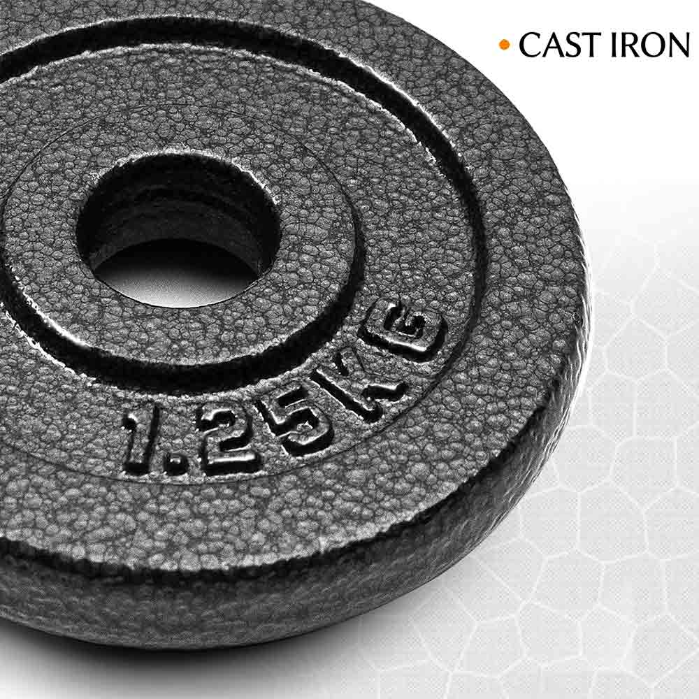 Dumbbell Weight Plates (Cast Iron, 2 x 1.25 KG Set)