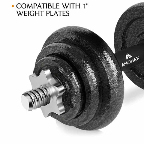 Dumbbell bar set (1 inch) with spinlock