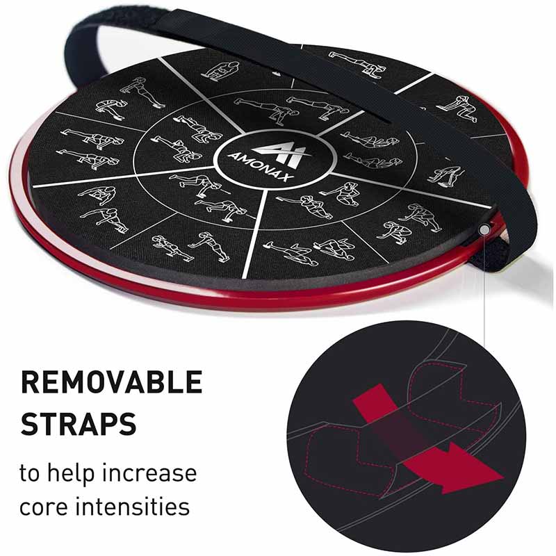 Core Sliders with Workout (Red)