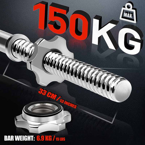 6 ft (180cm) Standard Barbell Bar