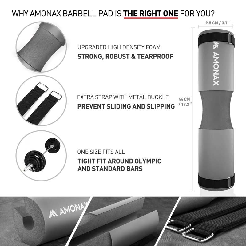 Thick Barbell Squat Pad For Hip Thrusts, Maximal Comfort