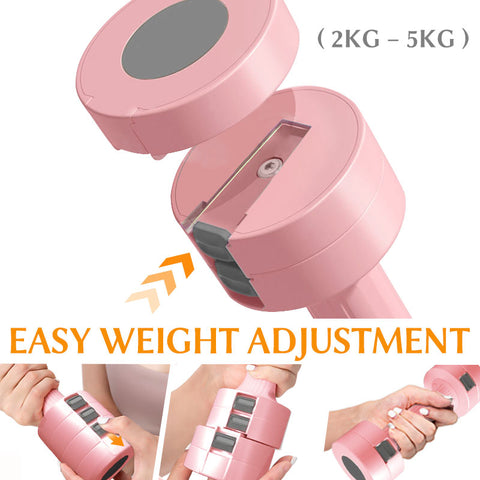 Easy weight adjustment (2KG – 5KG)