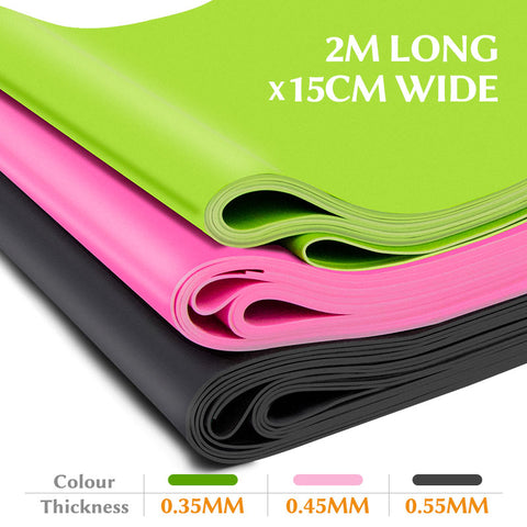 Elastic long resistance stretch bands for yoga and pilates