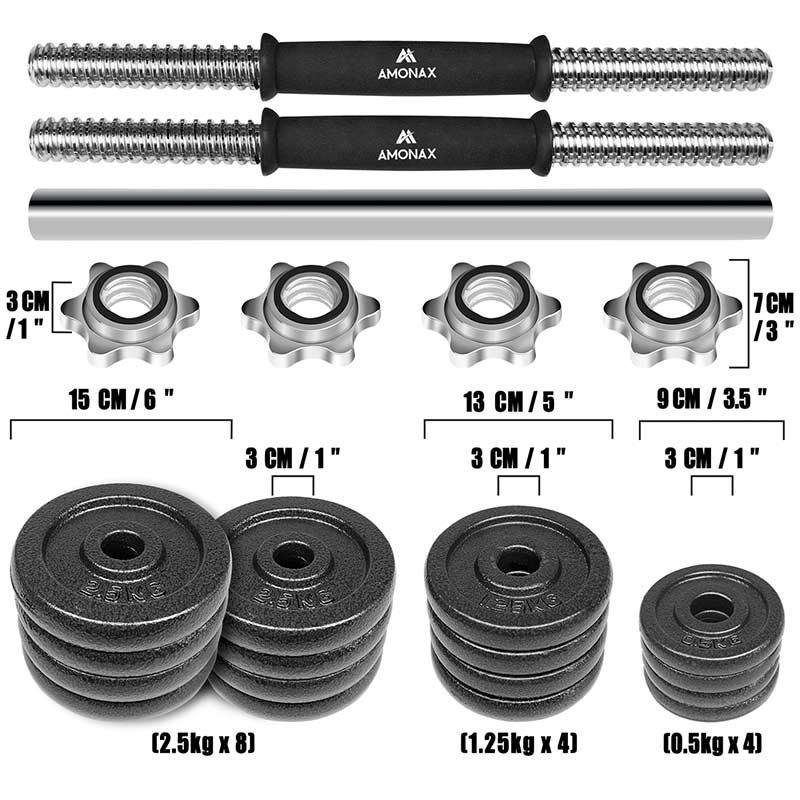 cast iron home dumbbell set