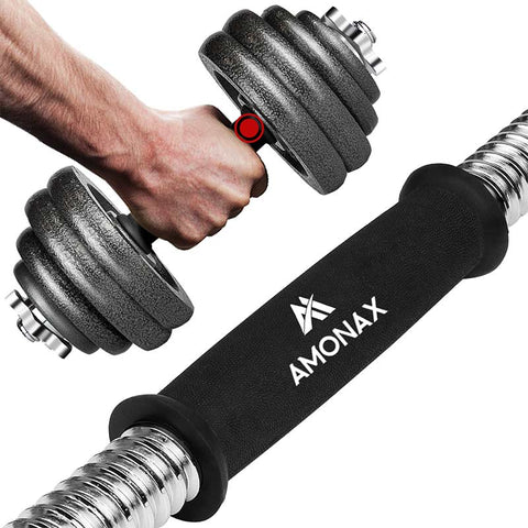 30KG Adjustable Dumbbells Set Convertible Free Weight Set AMONAX